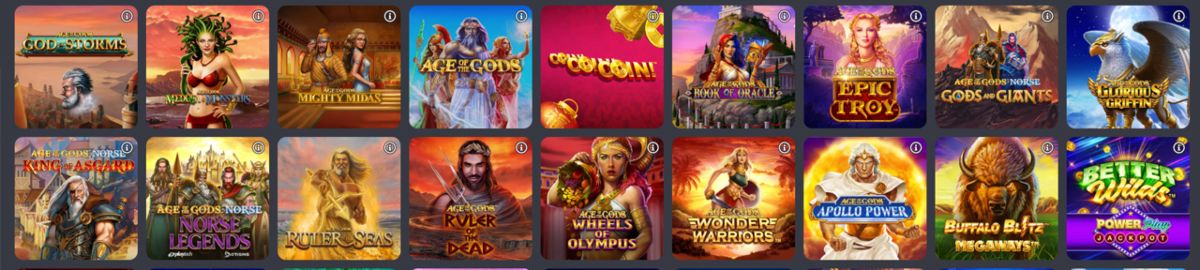 ComeOn Casino- Games banner